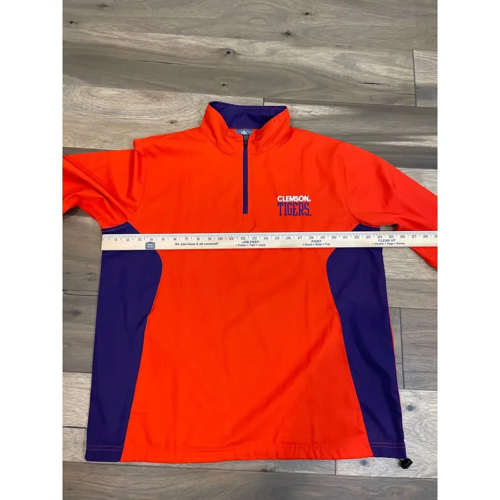 Clemson Tigers M Orange Windbreaker NWT Knights Apparel Embroidered Front Back